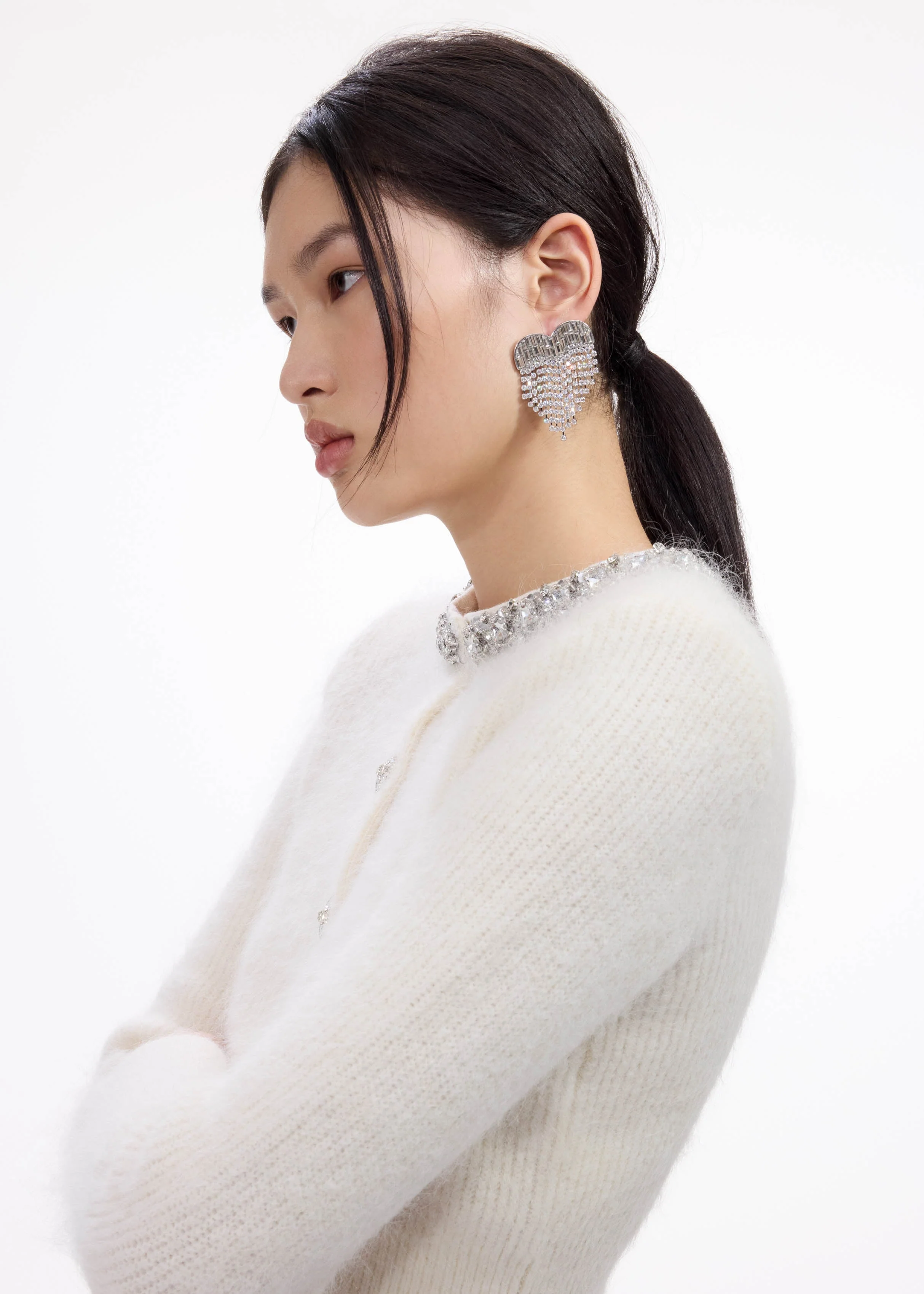 Crystal Heart Earrings - Image 4