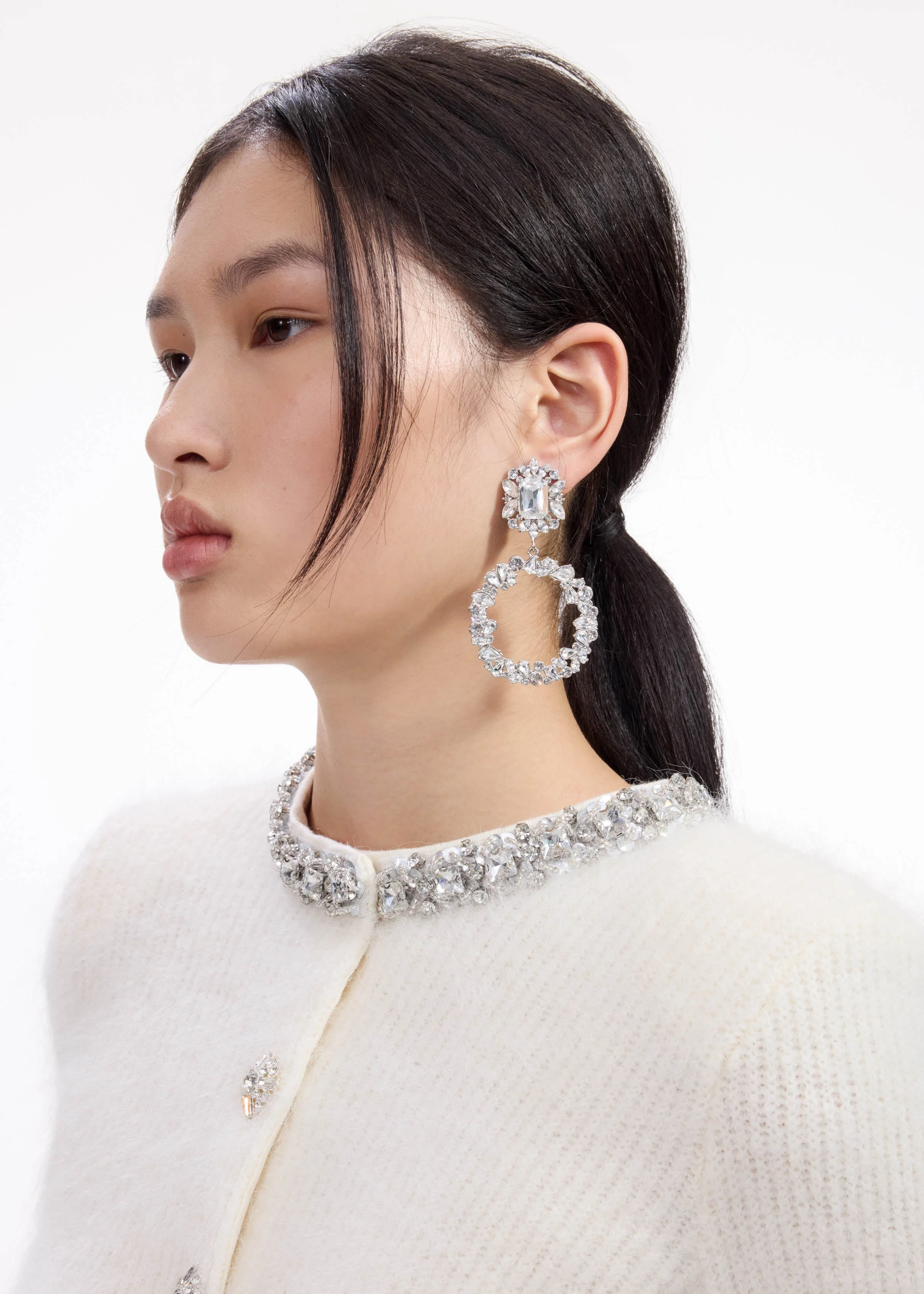 Crystal Hoop Earrings - Image 4