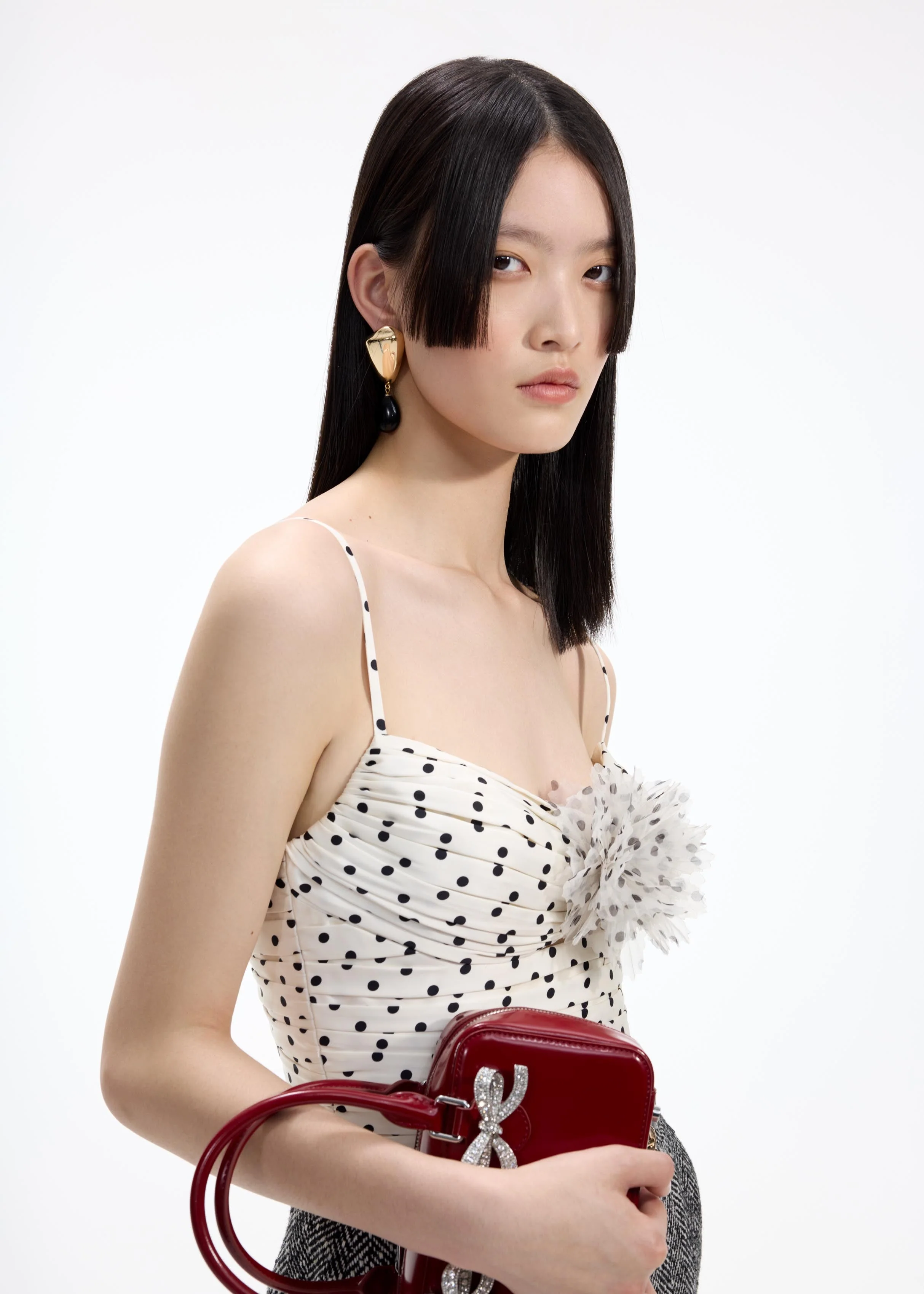 Gold Droplet Earrings - Image 4