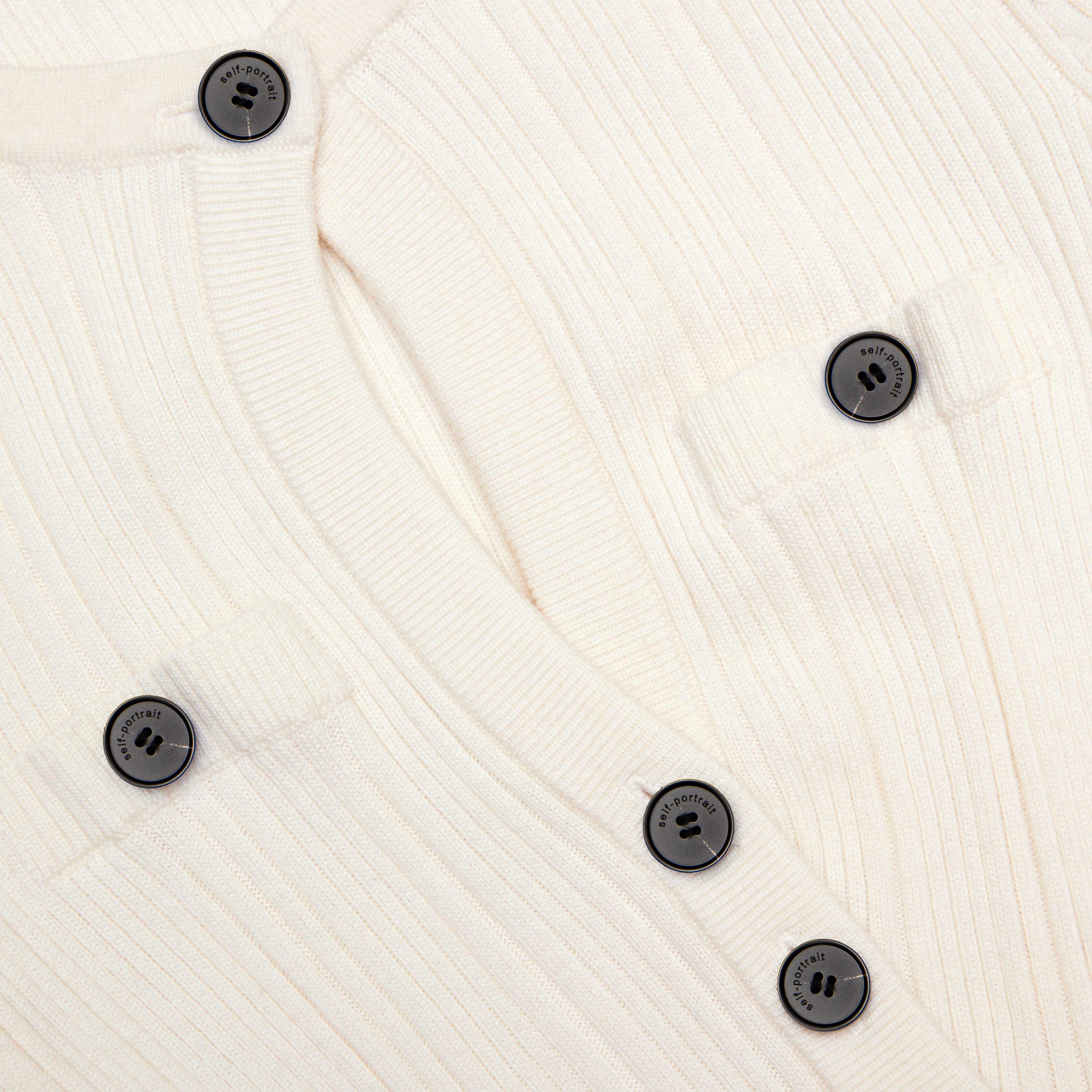 Cream Asymmetric Knit Midi Dress - Image 5