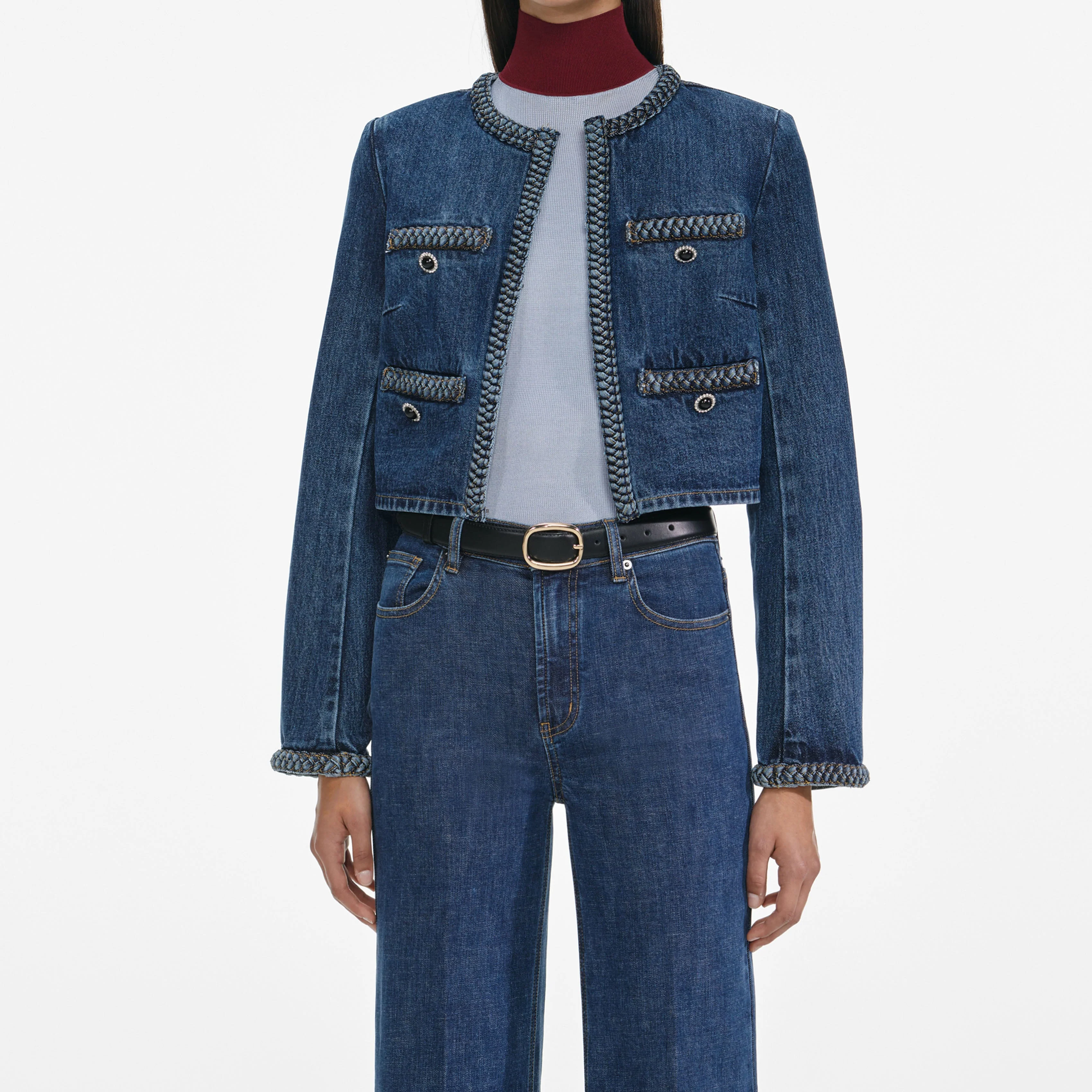 Denim Braided Jacket - Image 4