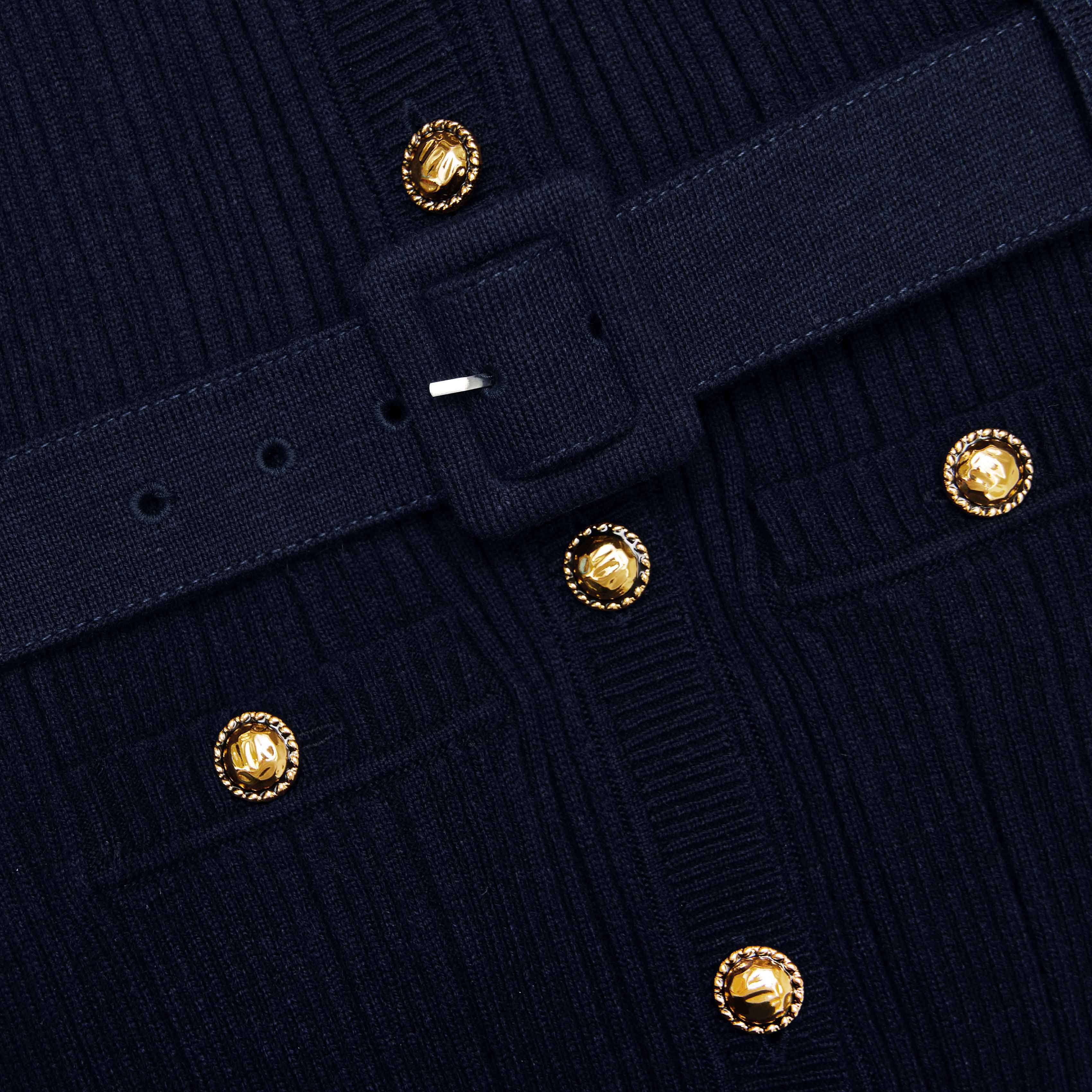 Navy Viscose Knit Mini Dress - Image 5