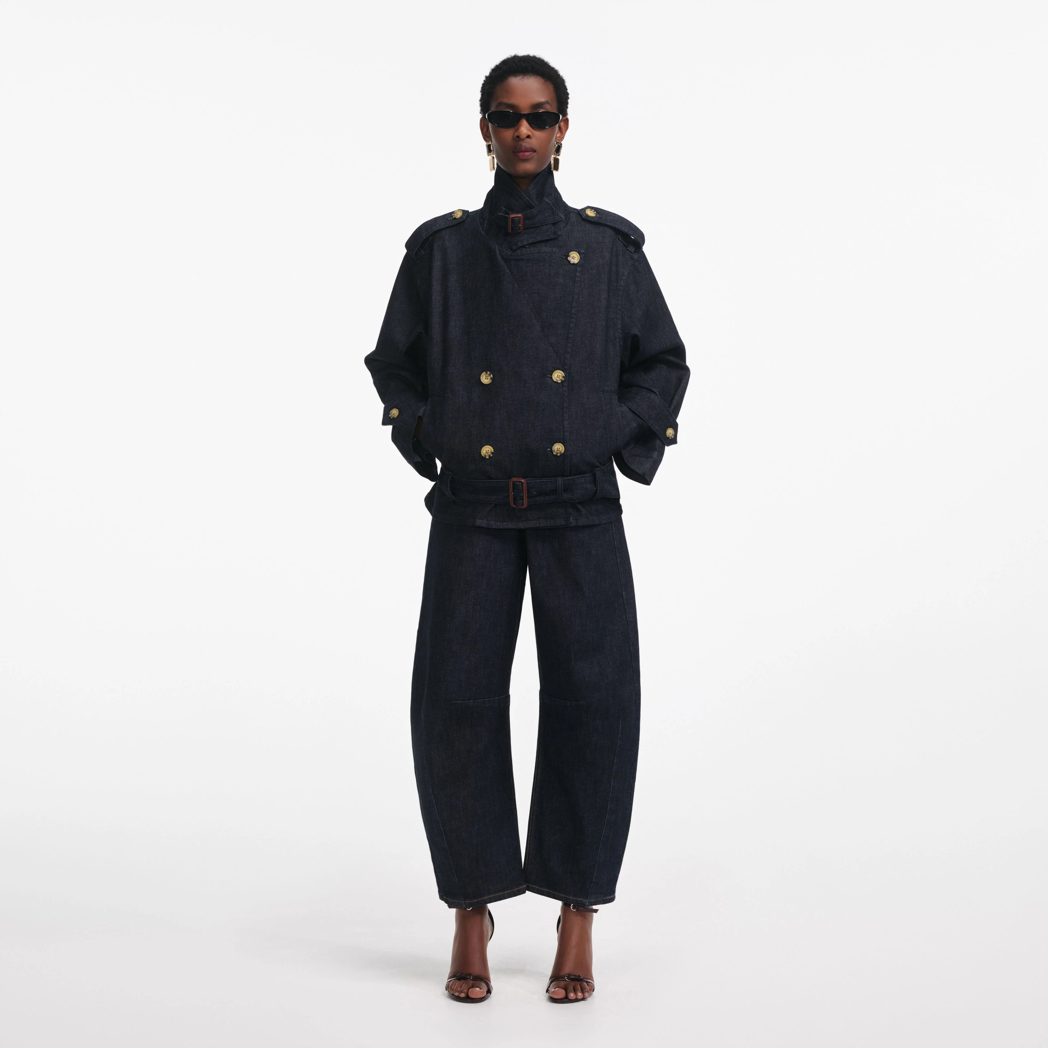 Denim Trench Jacket - Image 5