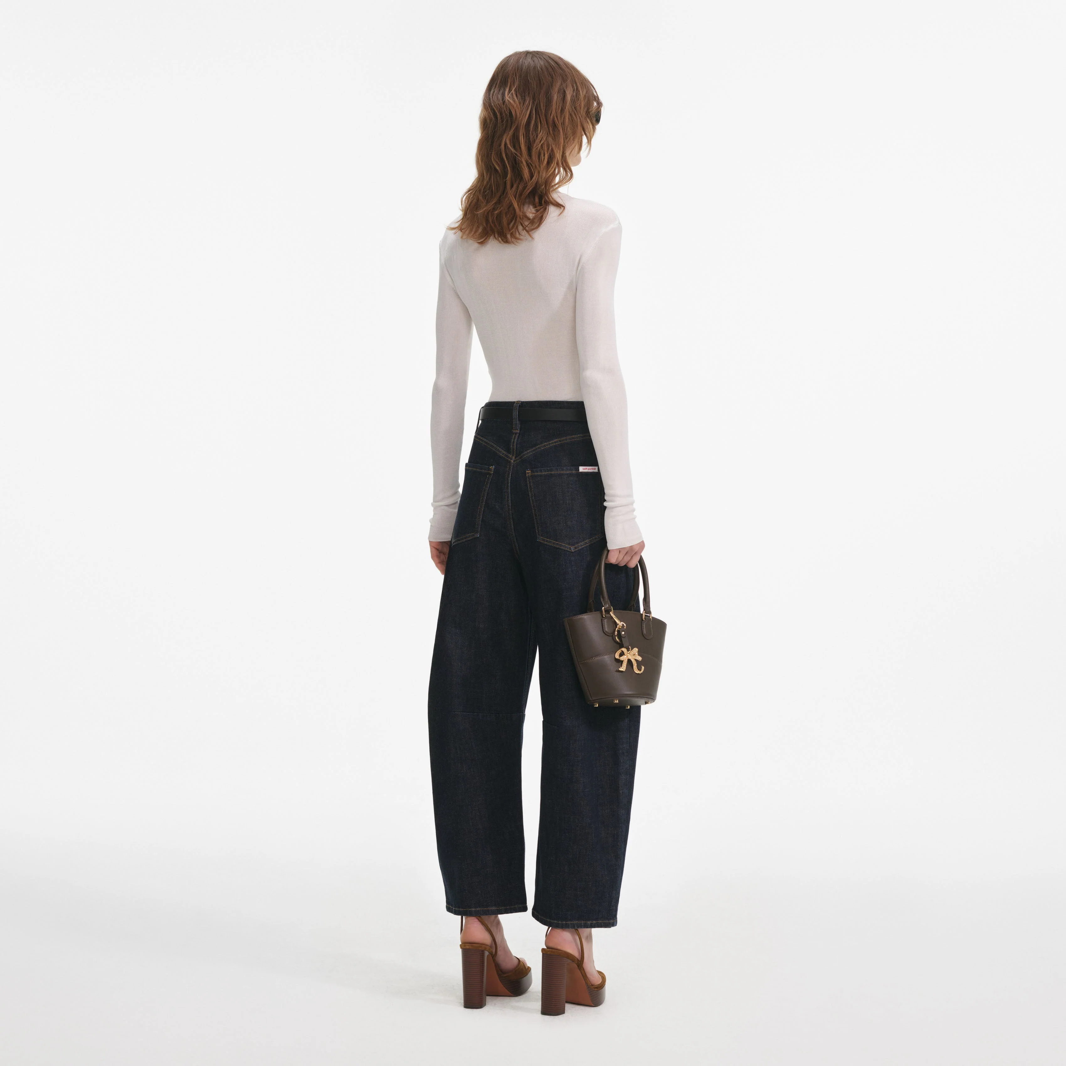 Indigo Barrel Leg Jeans - Image 3