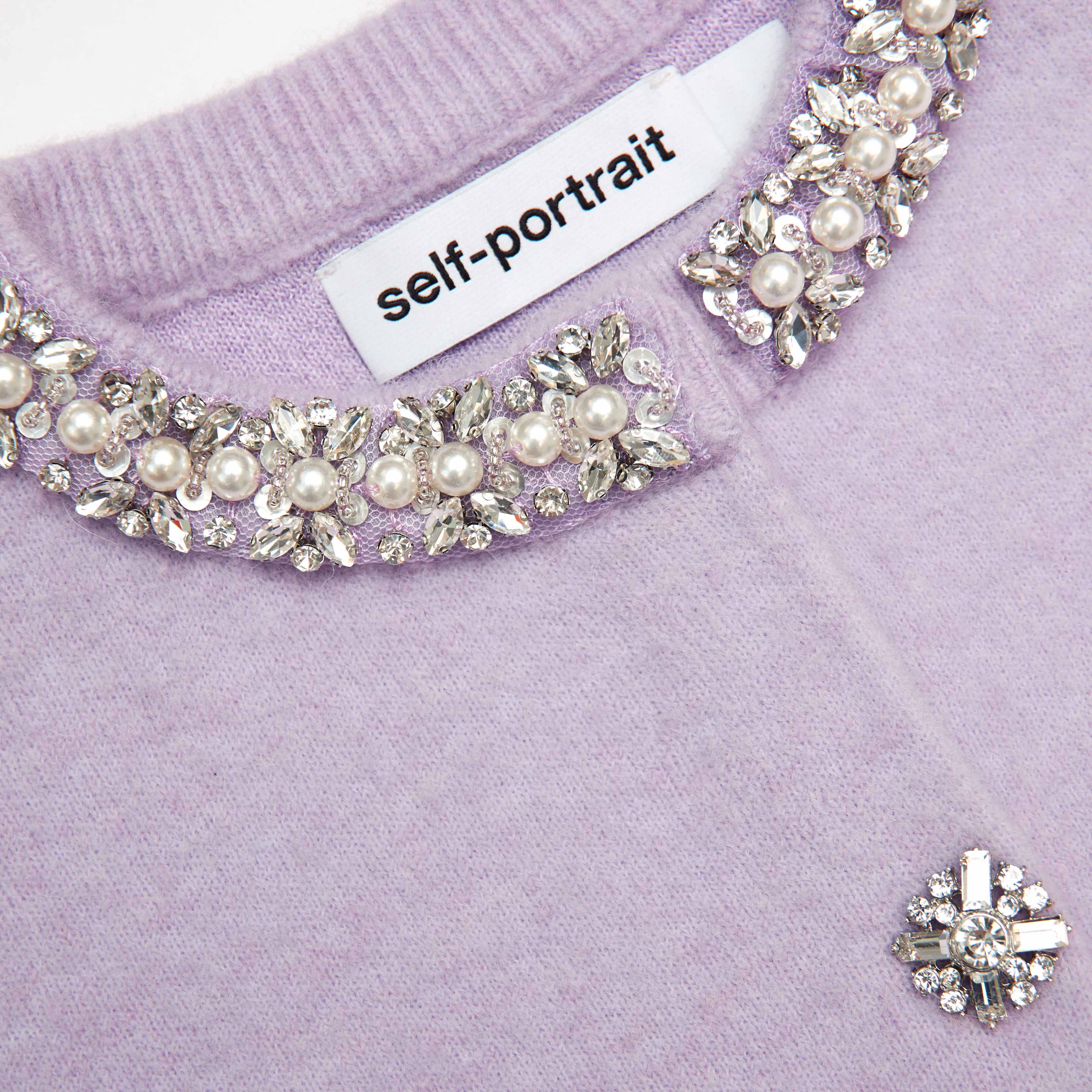 Lilac Crystal Trim Cardigan - Image 5
