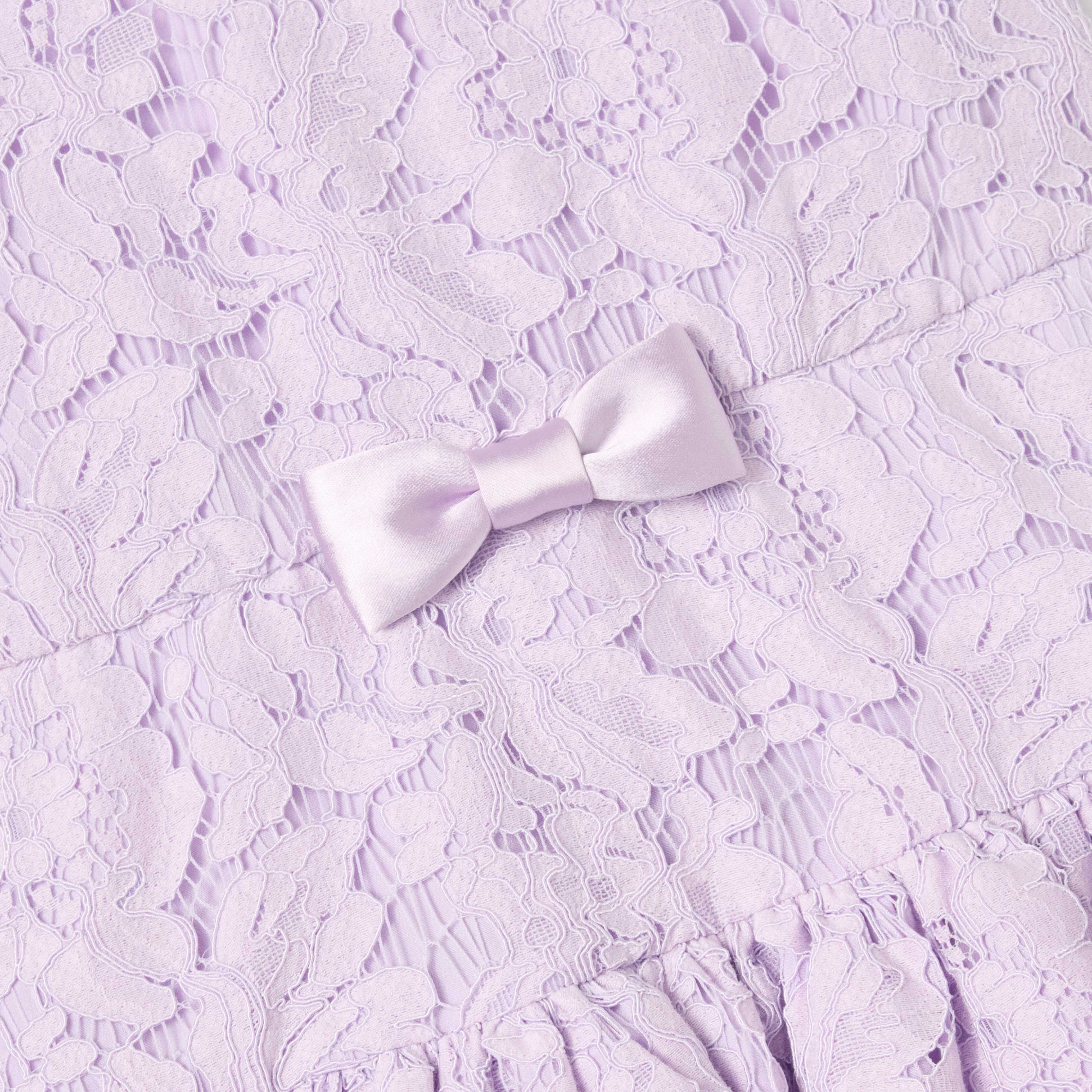 Lilac Sleeveless Lace Dress - Image 4