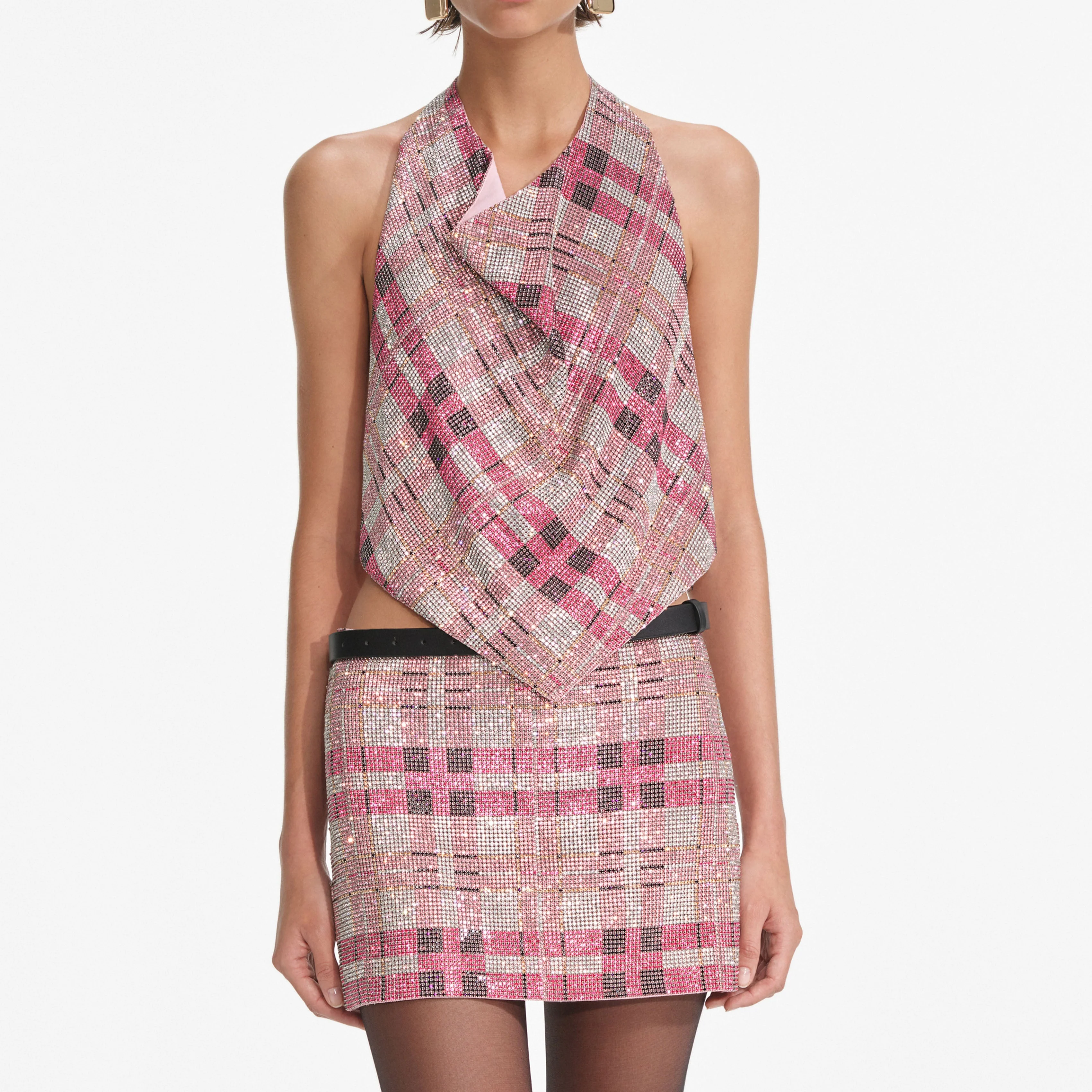 Pink Check Chainmail Top - Image 4