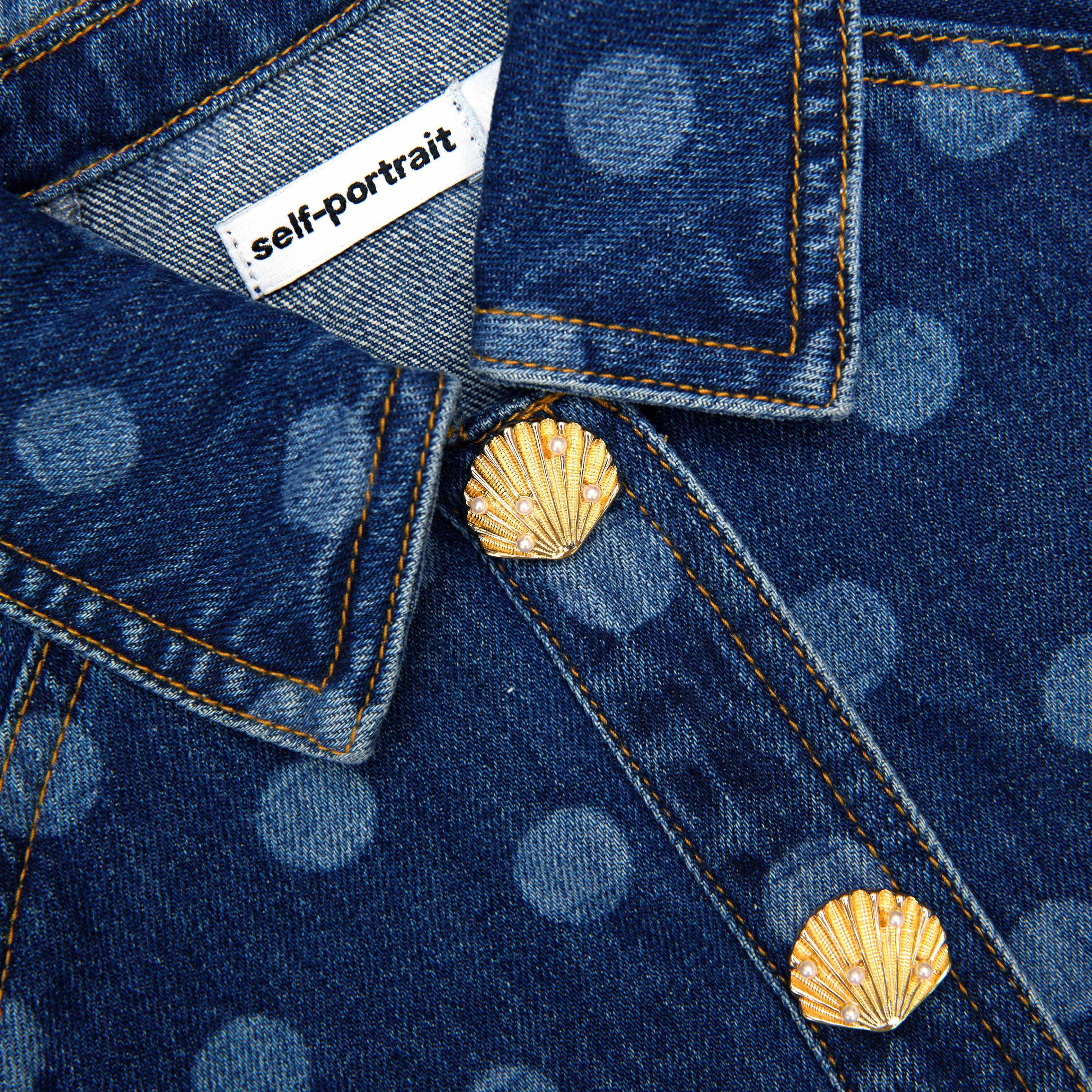 Polka Dot Denim Jacket - Image 4