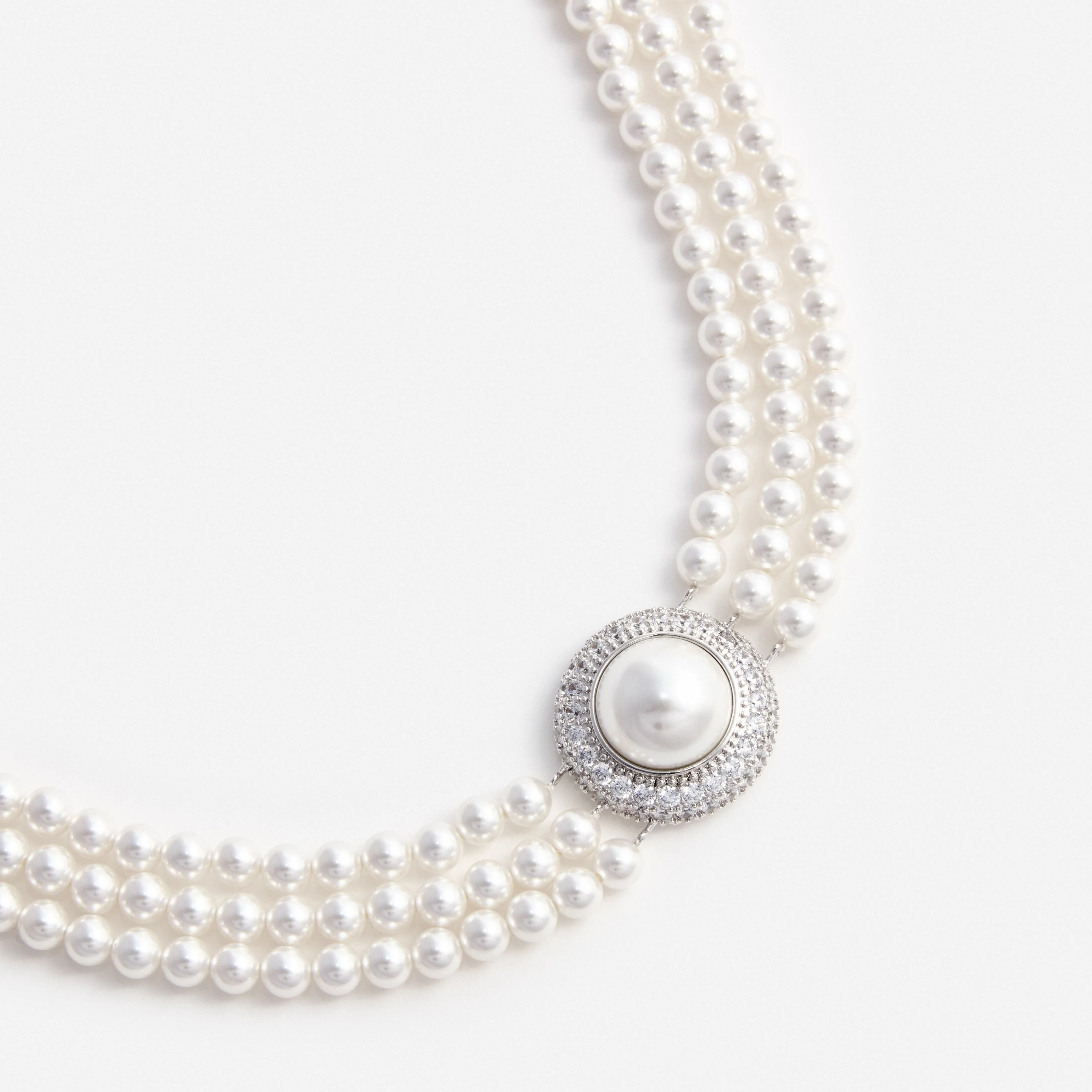 Small Crystal Pearl Choker - Image 5