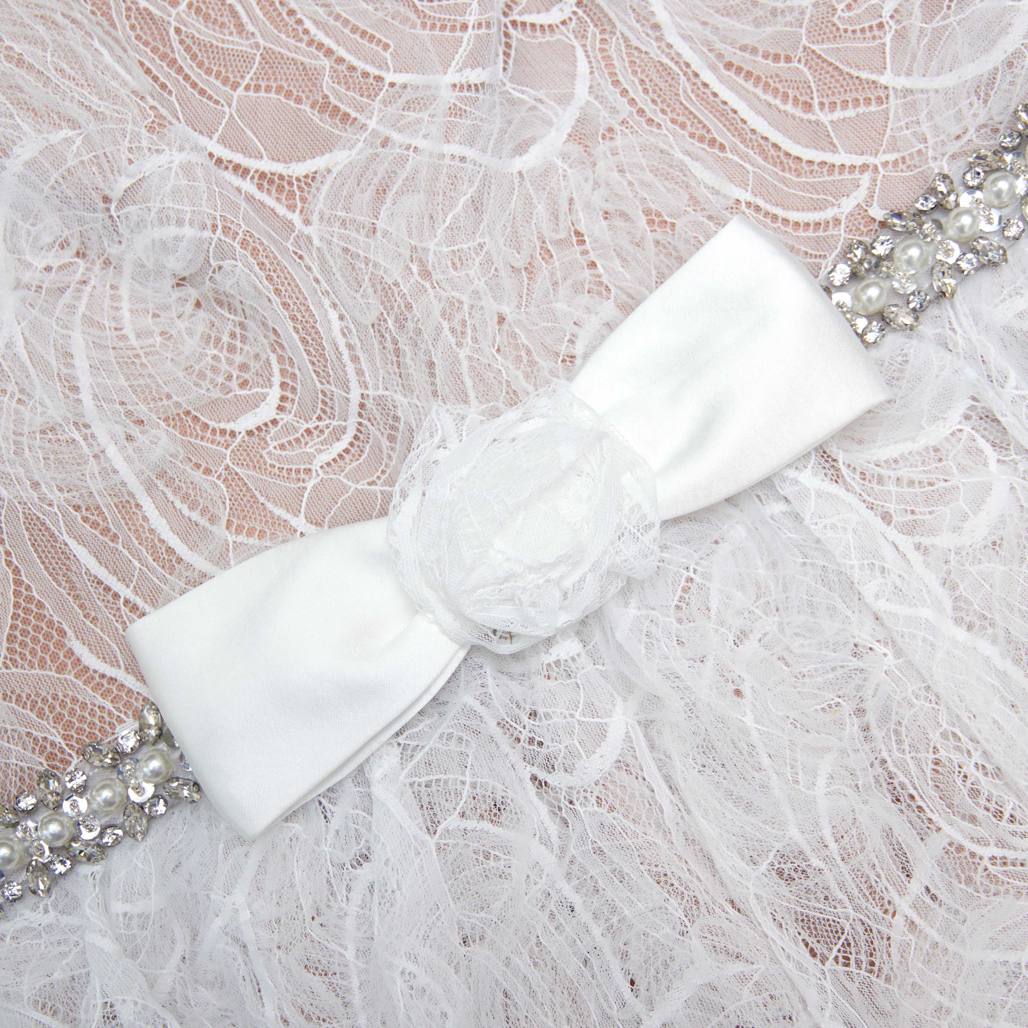 White Tulle Lace Maxi Dress - Image 5