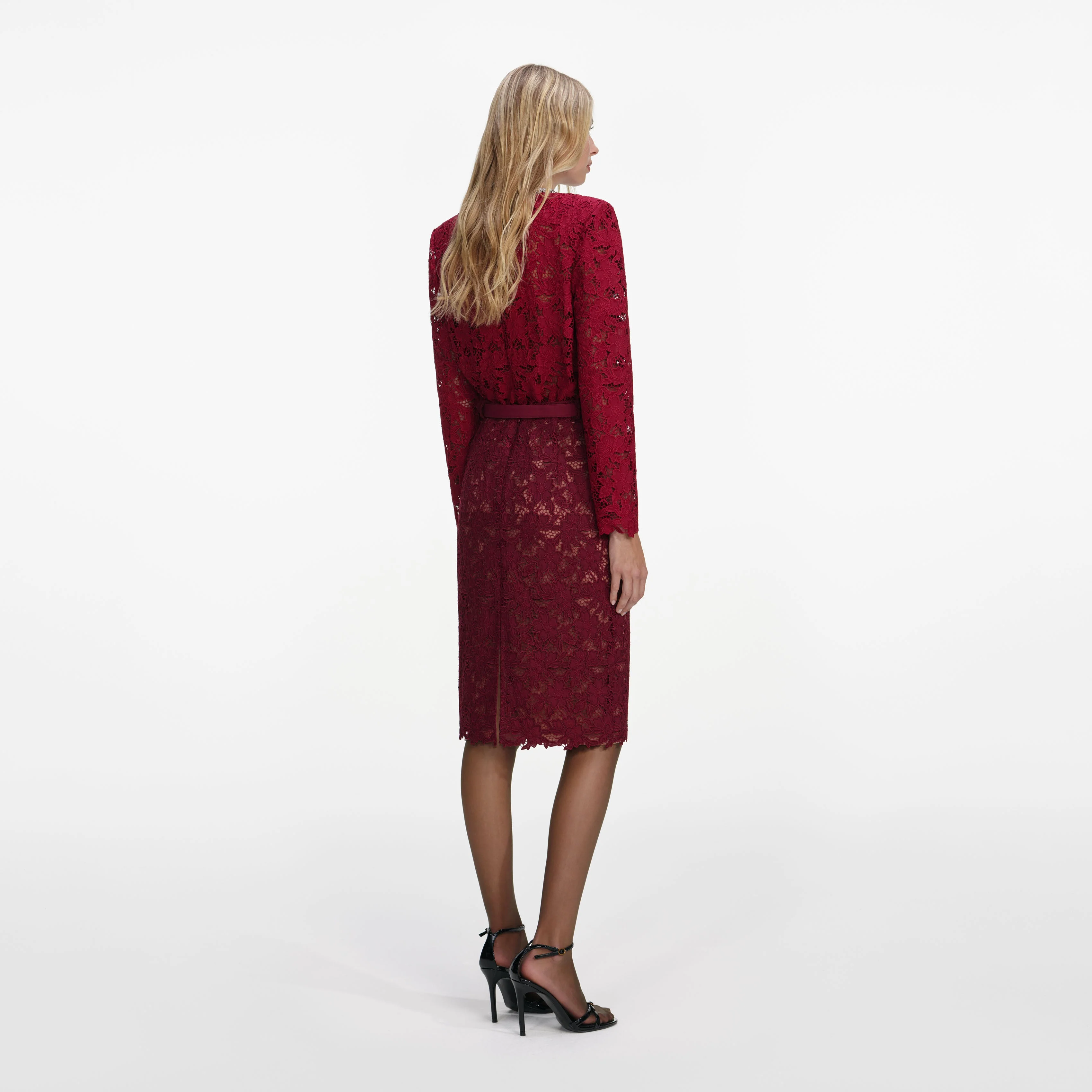 Burgundy Lace Crystal Top - Image 3