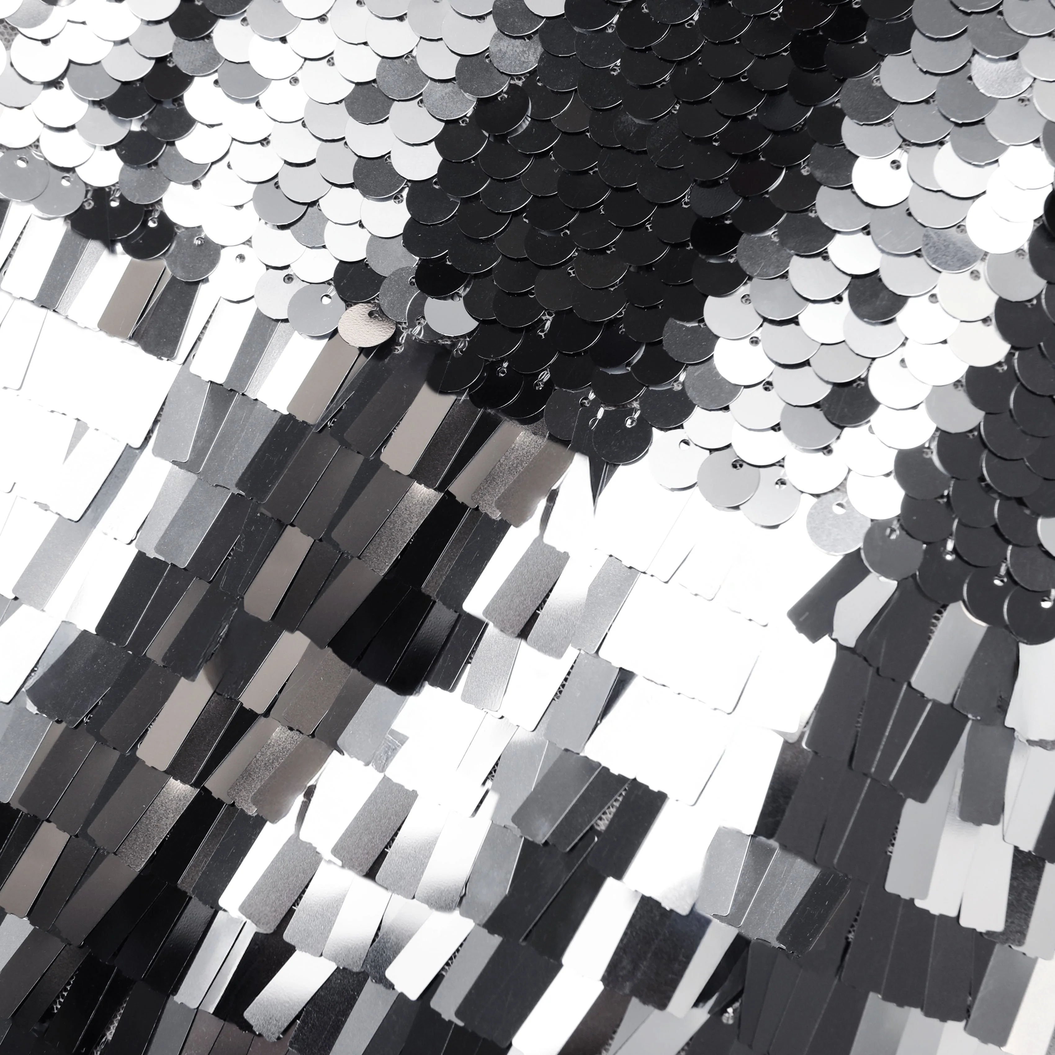 Silver Gradient Sequin Midi Skirt - Image 5