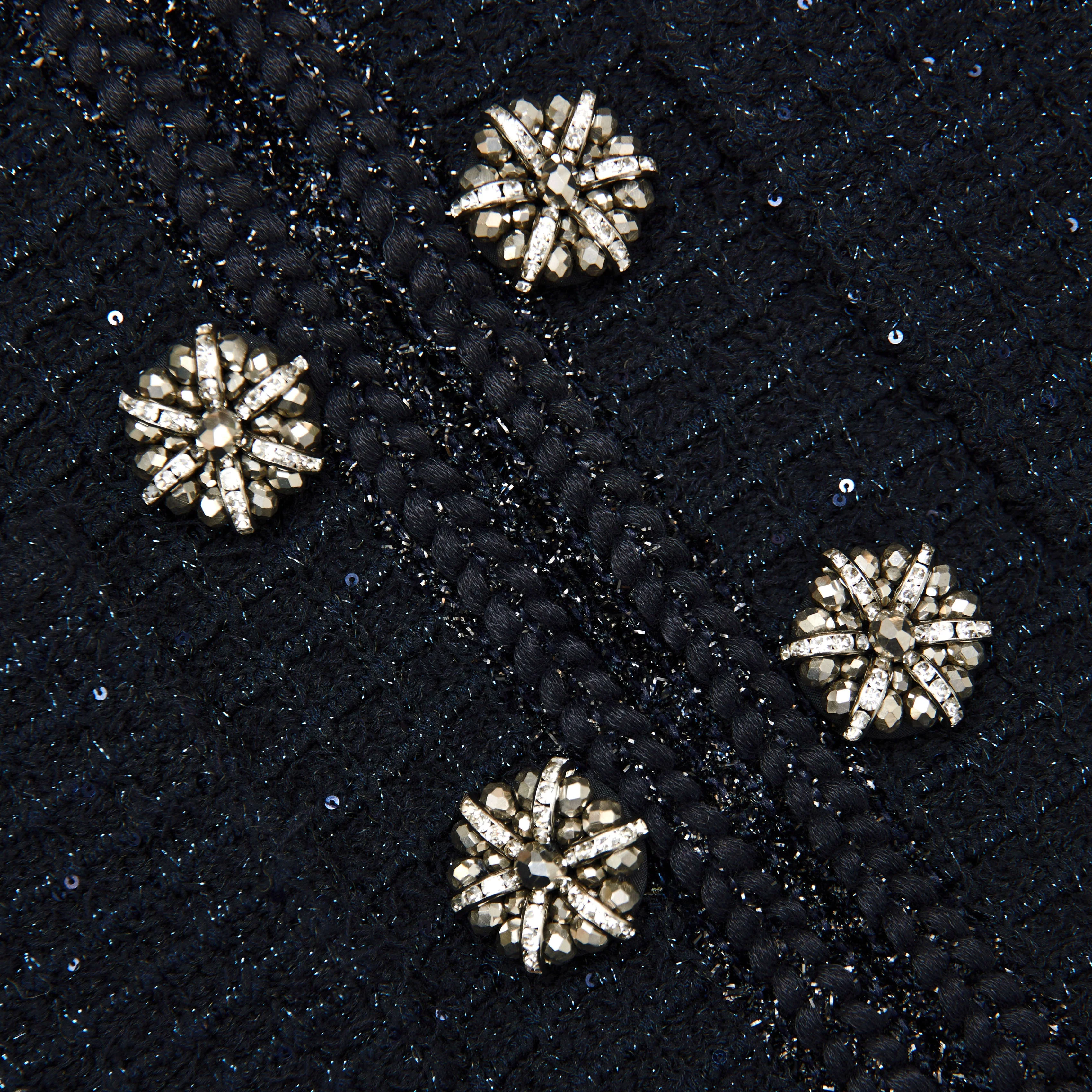 Navy Textured Knit Cardigan - Image 5