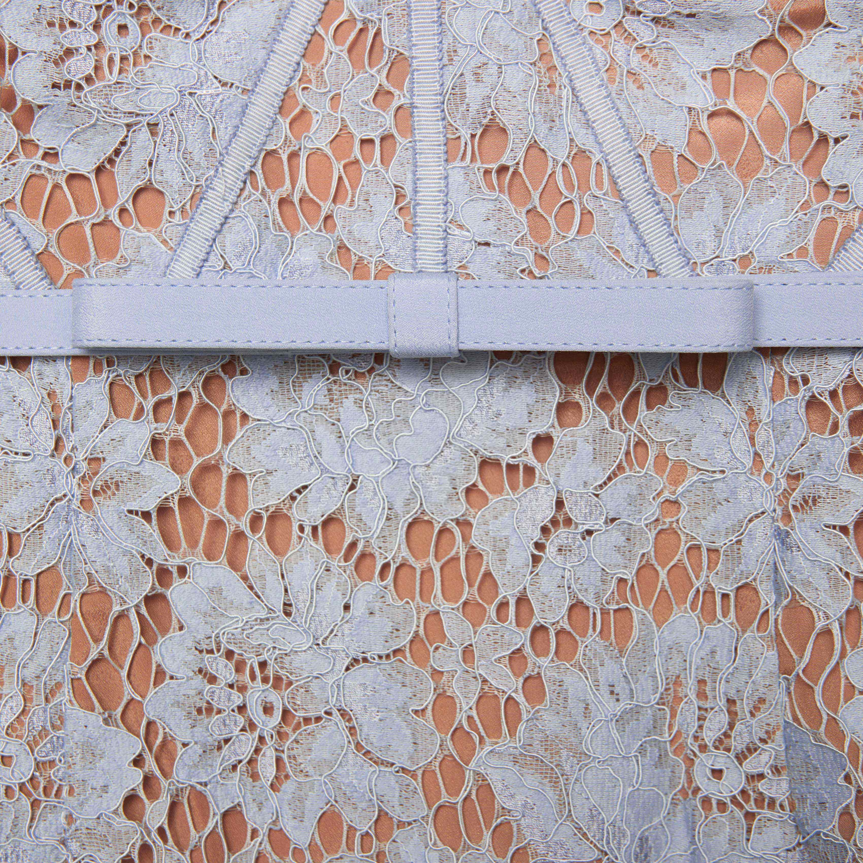 Baby Blue Fine Lace Midi Dress - Image 5